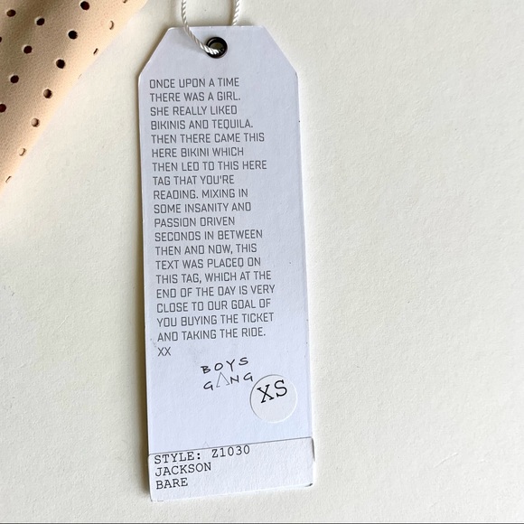 BOYS + ARROWS “Jackson” Bikini (**TOP ONLY**) in Nude / Bare NWT! - Picture 3 of 4